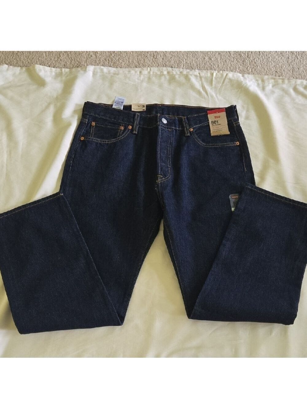 Levi's Men's Straight Leg Jeans - Dark Blue Denim